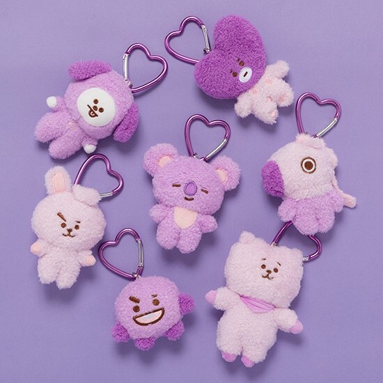 BTS BT21 Official Authentic RJ Purple Edition Bag Charm Doll