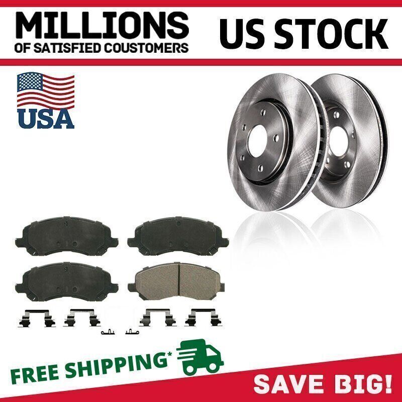 High-Performance 294mm Front Brake Rotors & Ceramic Pads for 2008-2014 Mitsubishi Eclipse Lancer Outlander