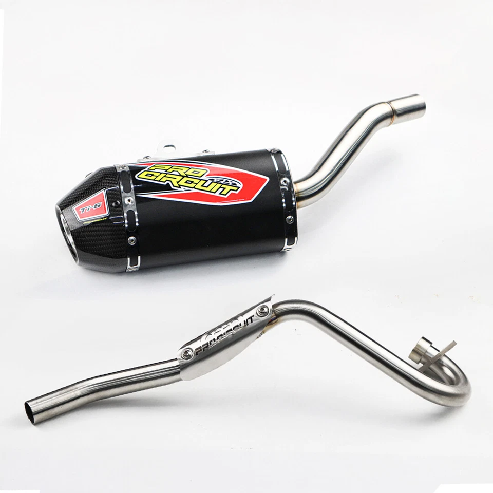 Full System Exhaust Muffer Racing Pipe Black Ti-6 For Honda CRF110 CRF110F - Image 3 of 4