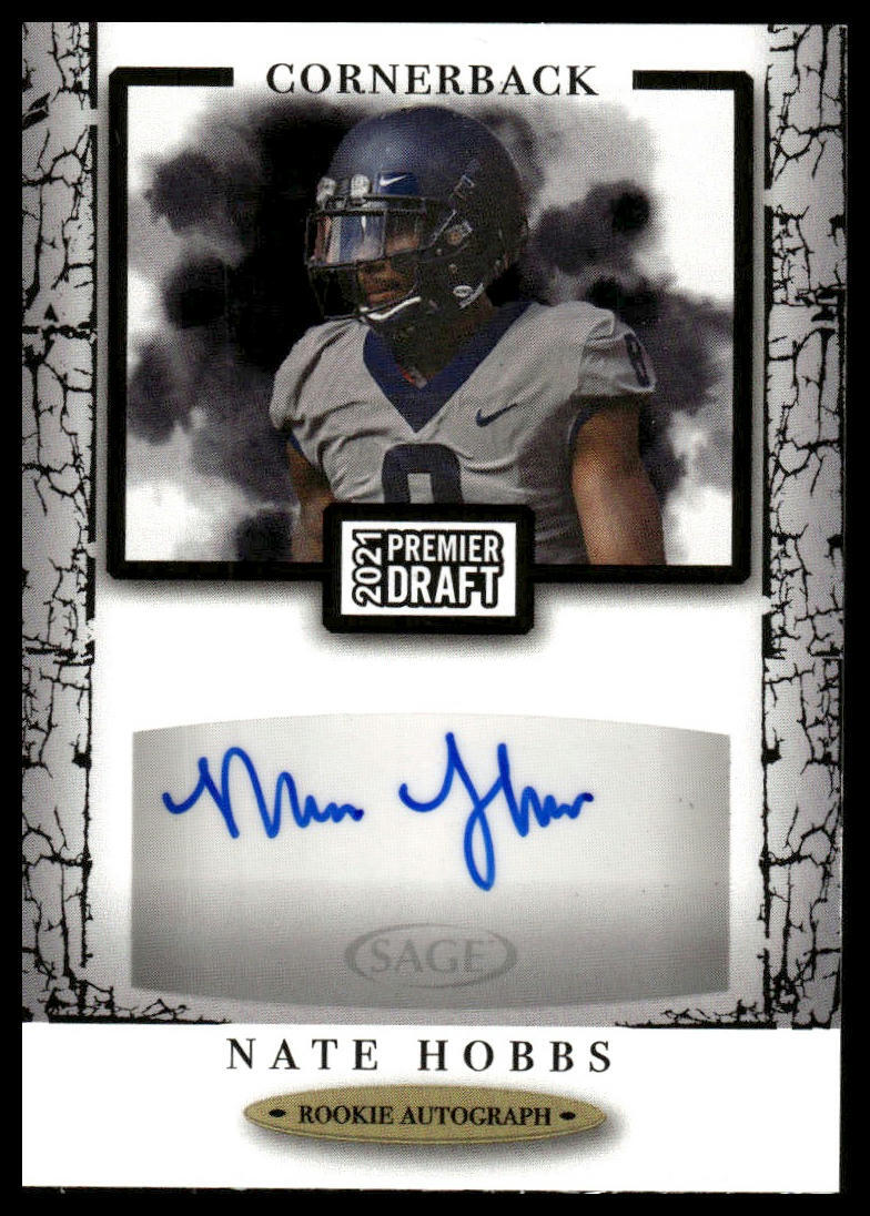Nate Hobbs Sage Hit Premier Draft Autograph #A111 Black