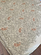 Image of Intricate embroidered silk sari dress upholstry fabric beautiful luxury paisley