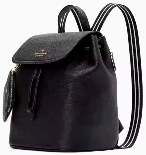 Brand New KATE SPADE Rosie Medium Flap Backpack Black KB714 - Picture 2 of 7