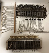 Vintage Accordion Spare Parts Lot – Reed Blocks, Metal Levers & Buttons (Used)