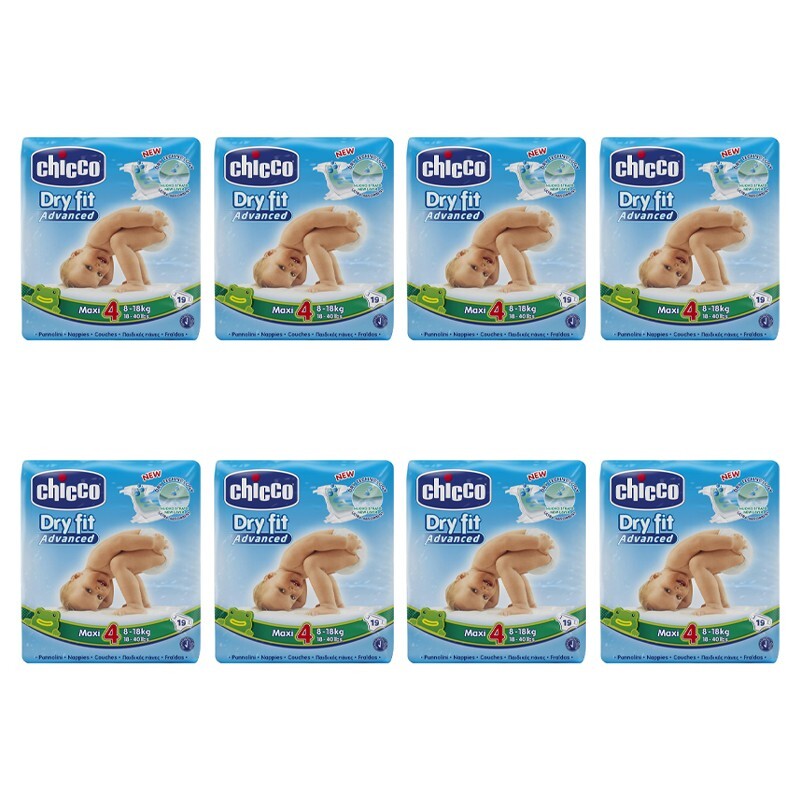 152pz CHICCO Dry Fit Advance Pannolino Maxi Taglia 4