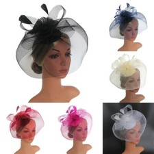 Women's Fashion Mesh Veil Floral Hat Headpiece Cocktail Cap Party Elegant New