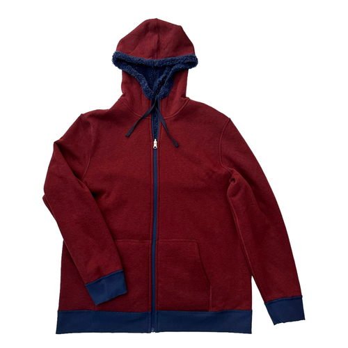 $70 Club Room Men's Fleece Reversible Pajama Hoodie Polyester Blue/Red Size XXL - Picture 3 of 5