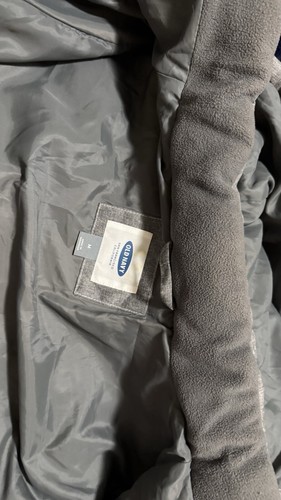 Old Navy Men’s Gray Zip-Up Puffer Jacket with Pockets And Detachable Hood Size M - Picture 8 of 13