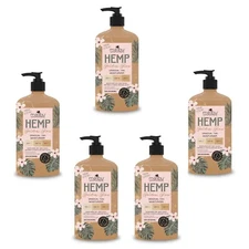 5-Pack Malibu Hemp Golden Glow Body Moisturizer – 18 oz Hydrating & Skin-Firming