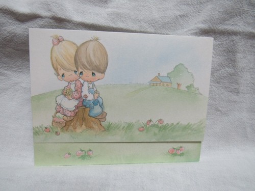 Lote de 2 tarjetas de felicitación y 2 postales vintage Hallmark Precious Moments - Imagen 10 de 12