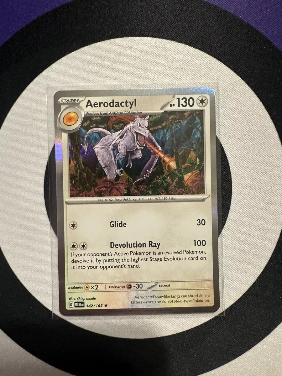 Pokémon TCG Aerodactyl Scarlet & Violet - 151 142/165 Holo Rare NM