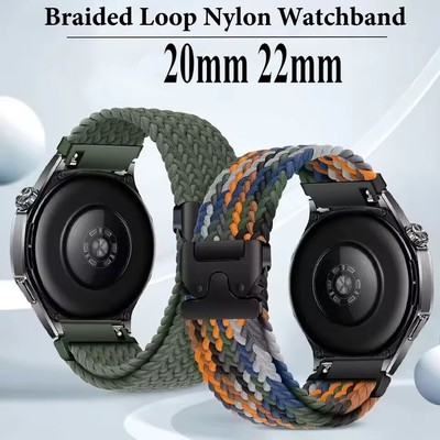 Nylon Armband für Samsung Galaxy Watch 7 6 3 4 5 Pro Classic 40-47mm Active 2 S3