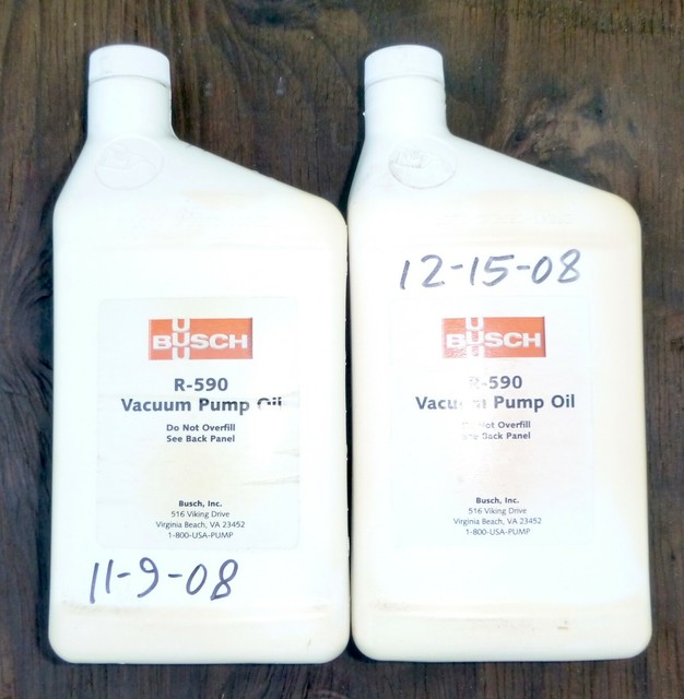 Busch Vacuum Pump Oil R590 2 Bottles NOS eBay