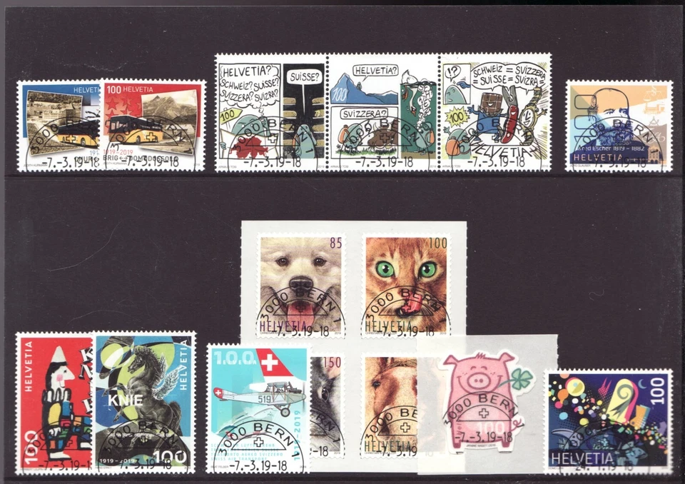 2019 Switzerland P.O. Thematic Historical Costumes. 59 used display. Cv $101 - Image 2 of 4