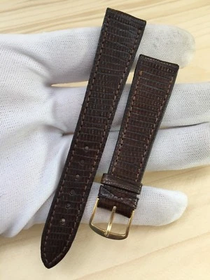 CORREA-STRAP RELOJ LAGARTO LEGITIMO MARRÓN 18MM "NEW OLD STOCK 1960-1970"
