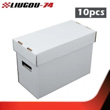 10Pc Comic Books Storage Boxes Short Holds 150-175 Stackable Durable Archive New