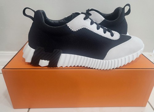 HERMES MEN SHOES BOUNCING SNEAKERS 42/ 9 Black + box (Free ship) Hard to  find | eBay