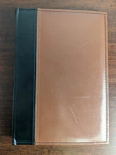 Faux Leather Photo Album 25 Pages Brown Black 