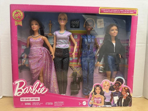 Barbie Careers Women in Film Set of 4 Dolls with Removable Looks & Accessories