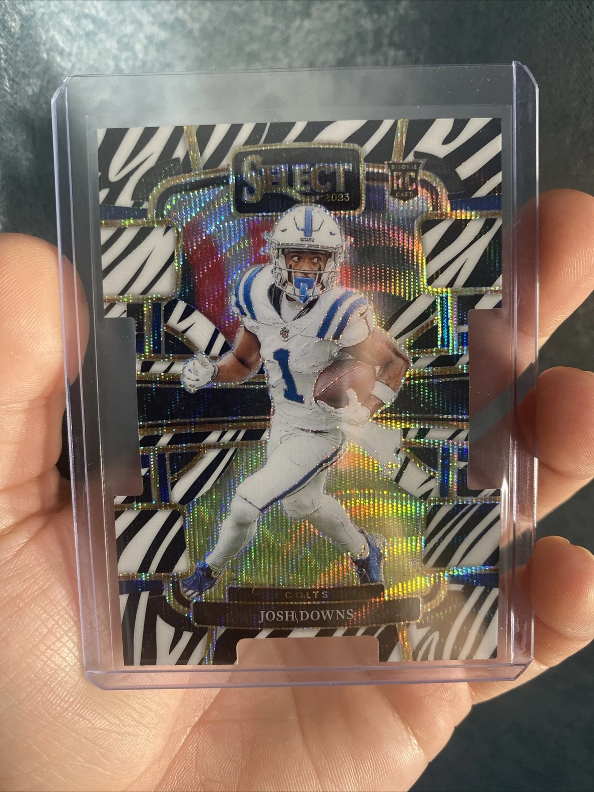 2023 Panini Select - Concourse #44 Josh Downs Zebra SSP (RC)