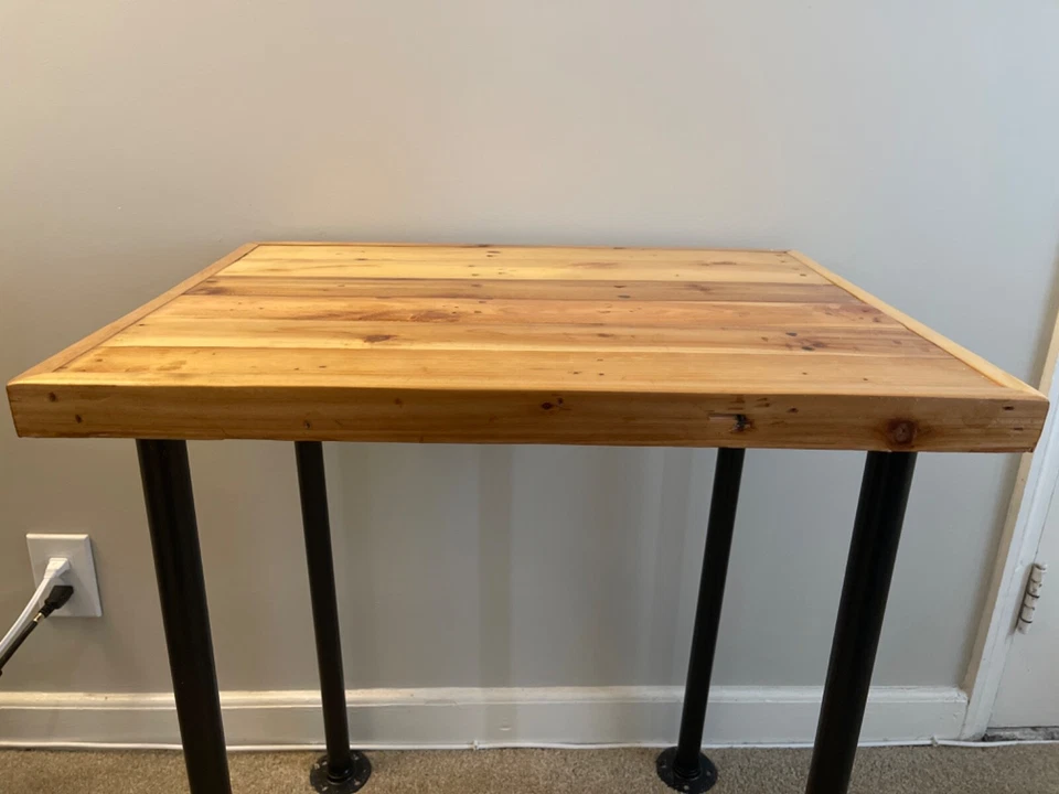 Mesas acento recuperado mesa industrial Foto 3 de 3