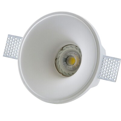 Portafaretto Incasso Rotondo Per Faretti GU10/MR16 - 100x100x40mm, Taglio 103x103mm