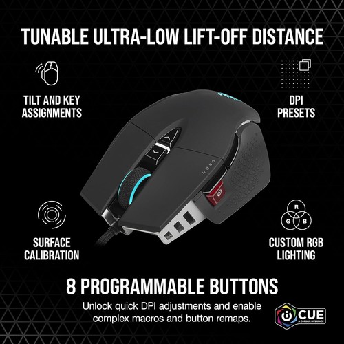 CORSAIR M65 RGB Ultra FPS Gaming Mouse (26,000 DPI Optical Sensor) Black - Picture 7 of 8