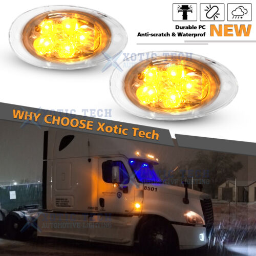 Lente transparente LED cabina marcador lateral luz de giro para Freightliner Cascadia 08-17 - Imagen 3 de 13