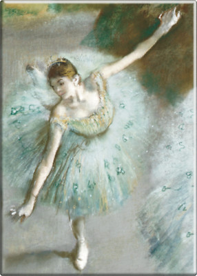 Magnet - Degas Dancer in Green 1883 Impressionist Ballet Art Elegant Gift 3.5''