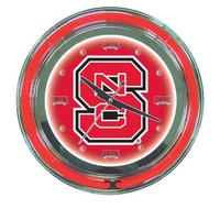 Ncaa North Carolina State University Chrome Double Ring Neon Clock, 14, New, Fr on sale Ncaa North Carolina State University Chrome Double Ring Neon Clock, 14, New, Fr on sale