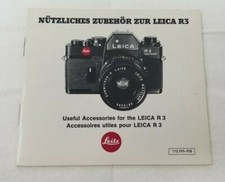 Leitz Useful Accessories for the Leica R4 Manual Guide Booklet OEM Vintage