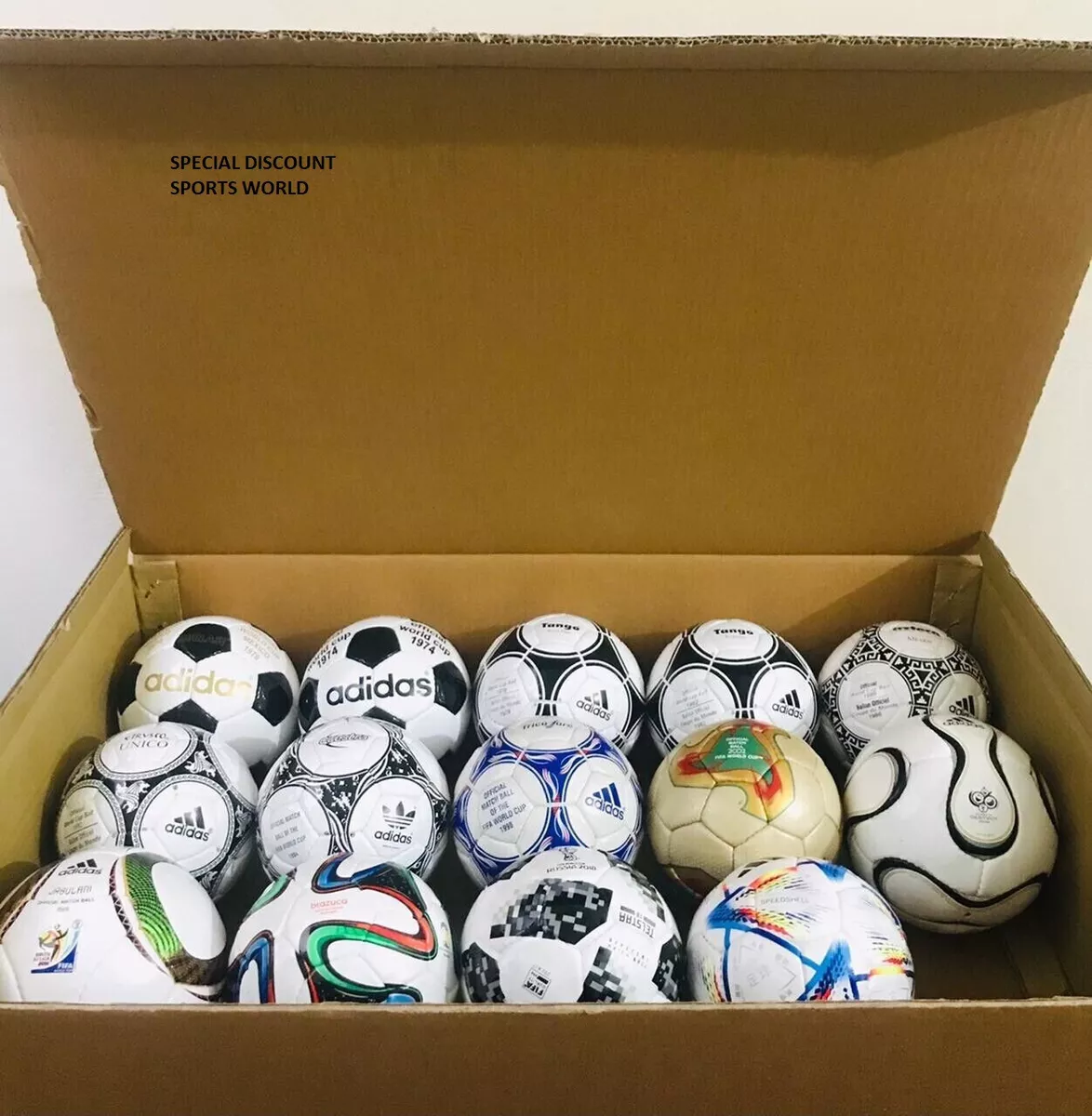 Historical Adidas World Cup 1970 to 2022 14 Balls Collection Mini Ball Size  1