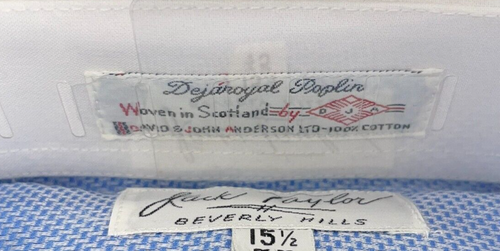 Jack Taylor Beverly Hills Blue LS Men's Dress Shirt 15.5-35 100% Cotton NWT - Picture 3 of 8