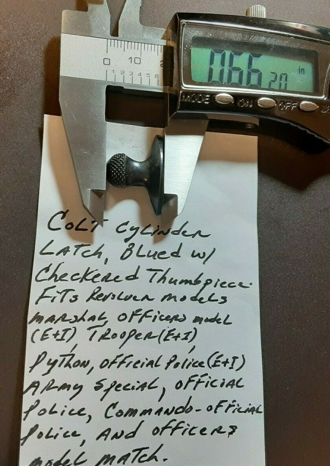 Colt Revolver Cylinder Latch, Models Army Special, Commando, NOTE! | eBay