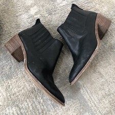 Madewell The Spencer Boots Womens 7 Chelsea black Leather Pull On Casual Ankle