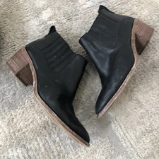 Madewell The Spencer Boots Womens 7 Chelsea black Leather Pull On Casual Ankle