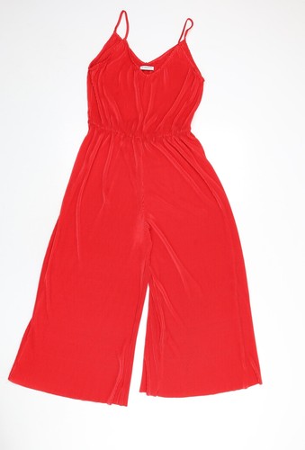 Glamouröser roter Damen-Overall aus Polyester einteilig Größe 8 L20 in Pullover - Rippe