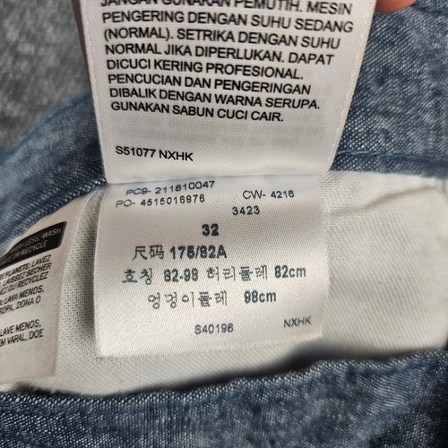 Levi Strauss & Co. Chambray Leinenmischung Shorts Herren 32 blau Chino vorne flach 8" - Bild 4 von 10