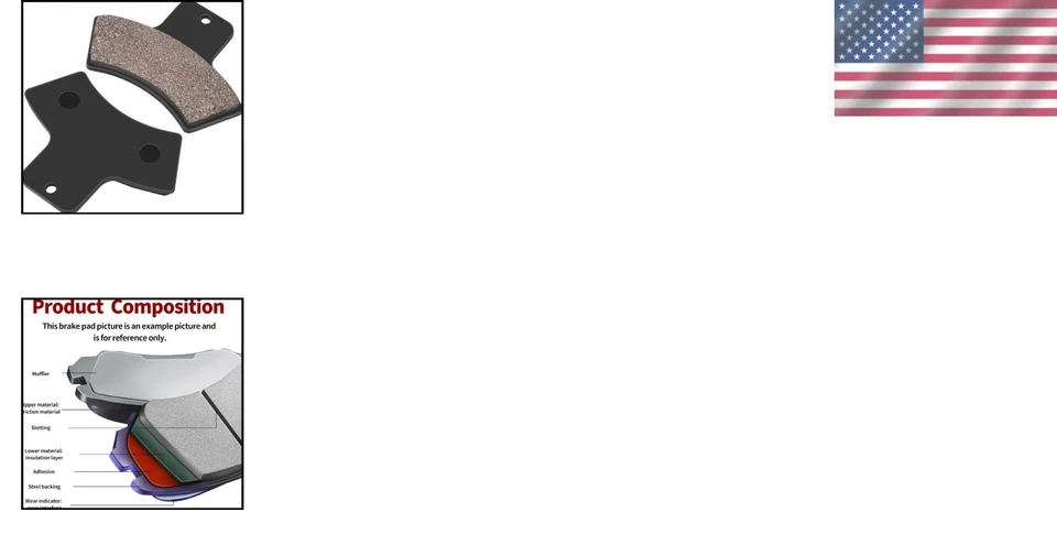 High Carbon FA270 Rear Brake Pads for Polaris Trail Blazer & Boss 250/325 ATVs - Imagem 2 de 4