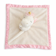 Carters Unicorn Baby Lovey Security Blanket Pink Satin Trim Plush Soft Comfort