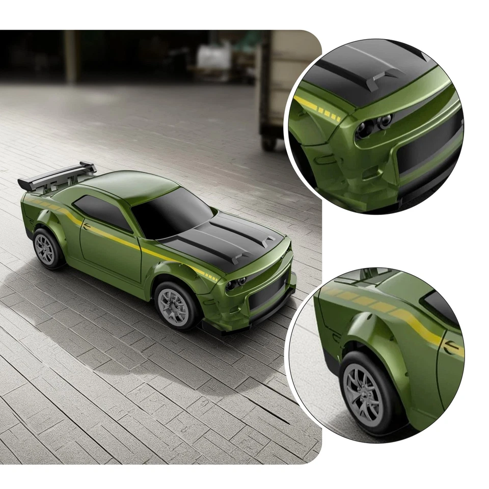 RC Drift Car Mini Desktop 1/64 Racing Car 4WD 2.4G Remote Controller Toy - Image 4 of 4