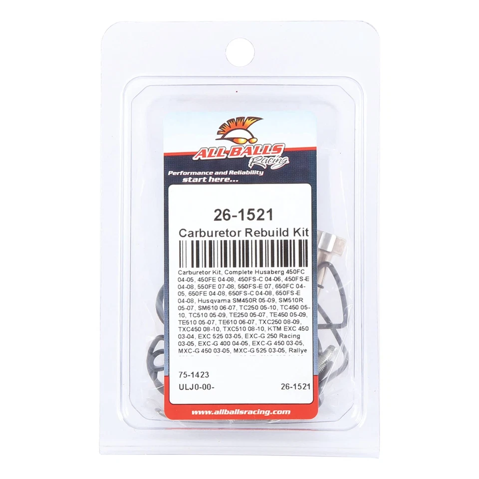 New All Balls Carburetor Kit Complete 26-1521 for Husaberg FC 650 04-05 - Изображение 4 из 4