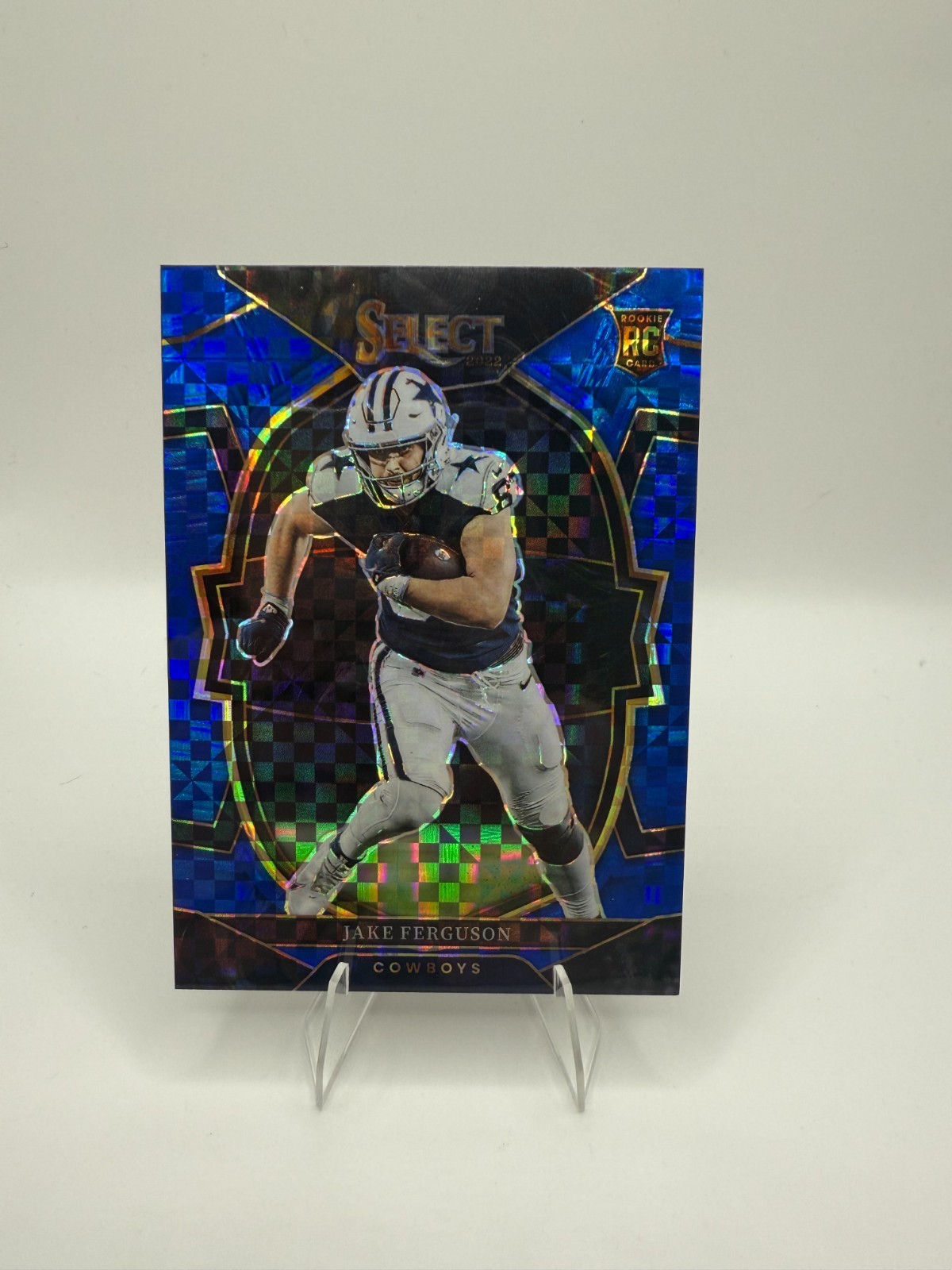 JAKE FERGUSON 2022 PANINI SELECT ROOKIE BLUE CHECKER BOARD PRIZM #87 86/199 RC