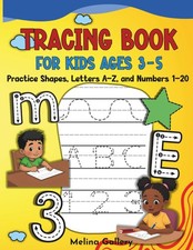 Tracing Book for Kids Ages 3-5: Practice Shapes, Letters A-Z, and Numbers 1-20,