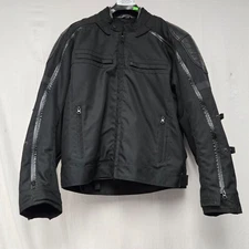Black Brand Adventure Motorcycle Jacket Black Large *CLOSEOUT Was $299.95*