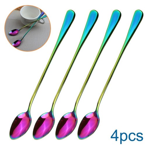 Cucchiaio Da Tavola Manico Lungo In Plastica Blu – Adatto A Microonde E Lavastoviglie – Ideale Per Minestre E Porridge