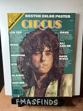 W2 1977 JIMMY PAGE LED ZEPPELIN June 9 CIRCUS MAGAZINE BOSTON Poster 