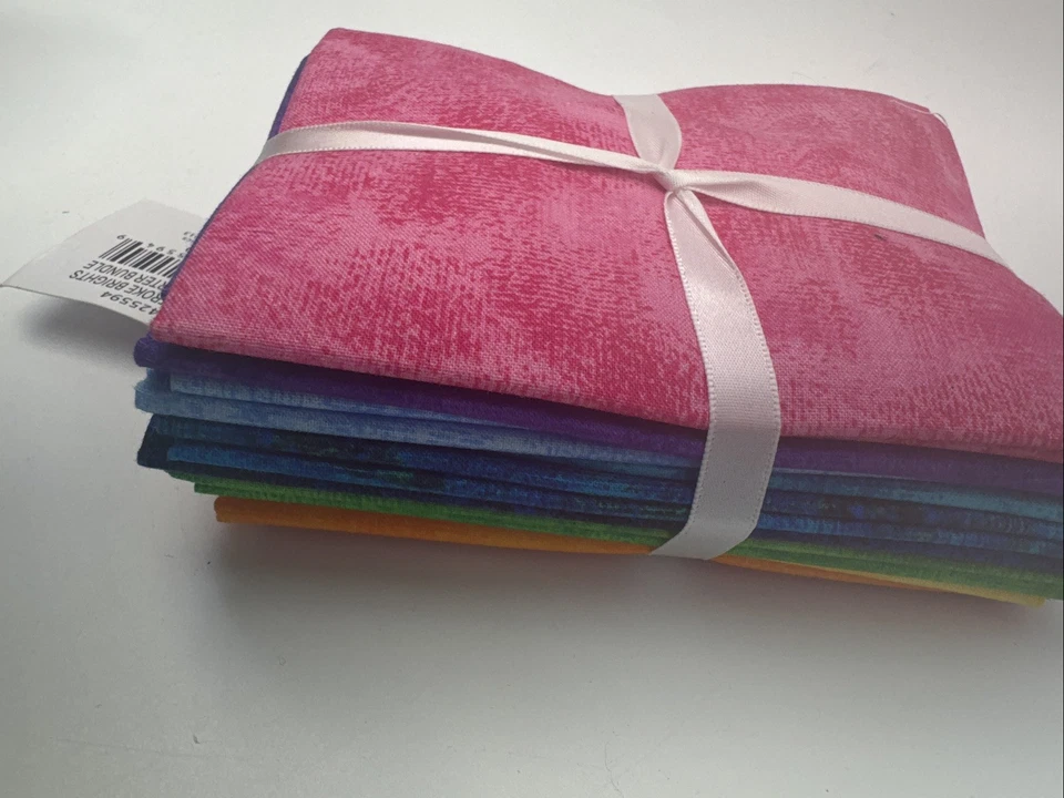 Hi-Fashion Fabrics 18’x22’Fat Quarter-12 Pieces TT Brushstroke Brights  - Image 3 of 3