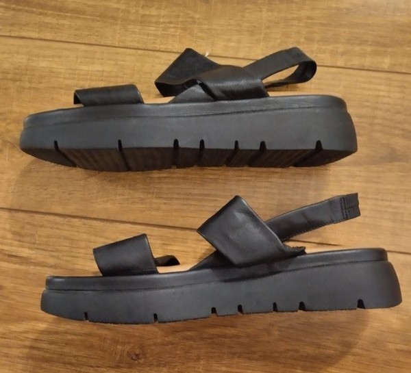 Women Dune Heels Black Leather 40