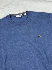 Lacoste Men's Navy Blue Sweater Size 6 Classic Lacoste Crocodile Logo XL