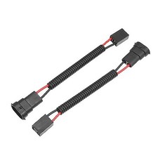 2 Pcs H8 H9 H11 Male to H7 Female Extension Wire Harness Headlight Fog Lamp
